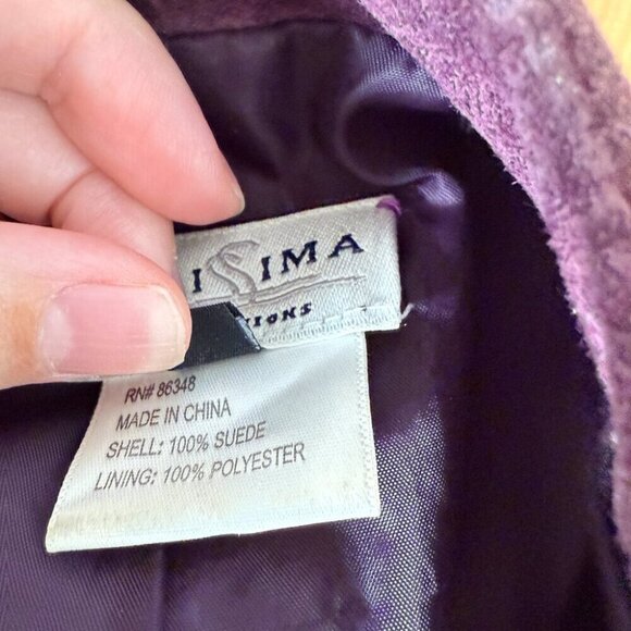 Bellissima Suede Purple Fringe Jacket Boho Western S - Picture 5 of 12